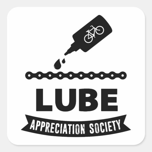 Sticker Carré Lube Appreciation Society Cycling (Devant)