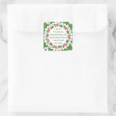 Sticker Carré Luc 2:11 Écriture pour Noël avec Holly (Sac)