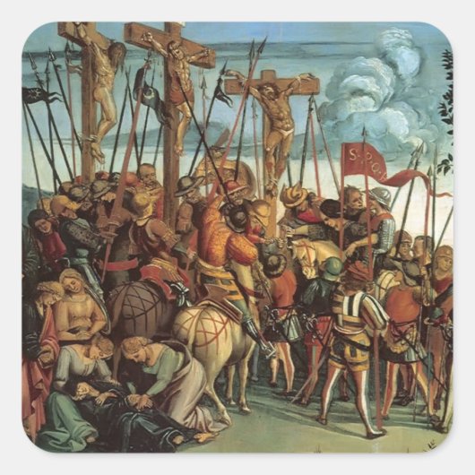 Sticker Carré Luca Signorelli - La Crucifixion (Devant)