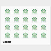 Sticker Carré Lucinda Nom Clover Boho Rainbow (Feuille)