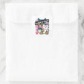 Sticker Carré Lucky Cat Maneki Neko – Japanese Fortune Cat  (Sac)