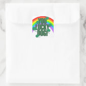 Sticker Carré Lucky Dog et Rainbow St Patrick (Sac)