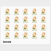 Sticker Carré Lucky Golden Harp d'Irlande (Feuille)