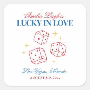 Sticker Carré Lucky In Love Casino Week-end de Fille