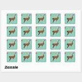 Sticker Carré Lucky Llama (Feuille)