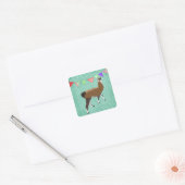 Sticker Carré Lucky Llama (Enveloppe)