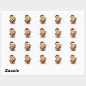 Sticker Carré Lucky Meow (Feuille)