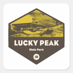 Sticker Carré Lucky Peak State Park Idaho