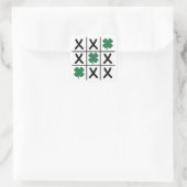 Sticker Carré Lucky Shamrock Tic Tac Toe (Sac)