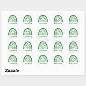Sticker Carré Lucretia Nom Clover Boho Rainbow (Feuille)