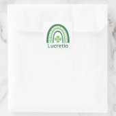 Sticker Carré Lucretia Nom Clover Boho Rainbow (Sac)