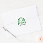Sticker Carré Lucretia Nom Clover Boho Rainbow (Enveloppe)