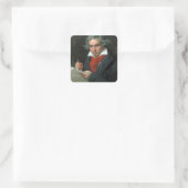 Sticker Carré Ludwig van Beethoven Portrait (Sac)