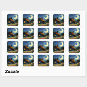 Sticker Carré Lullabe lunaire (Feuille)