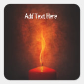 Sticker Carré Lumière des bougies dans le noir (Devant)
