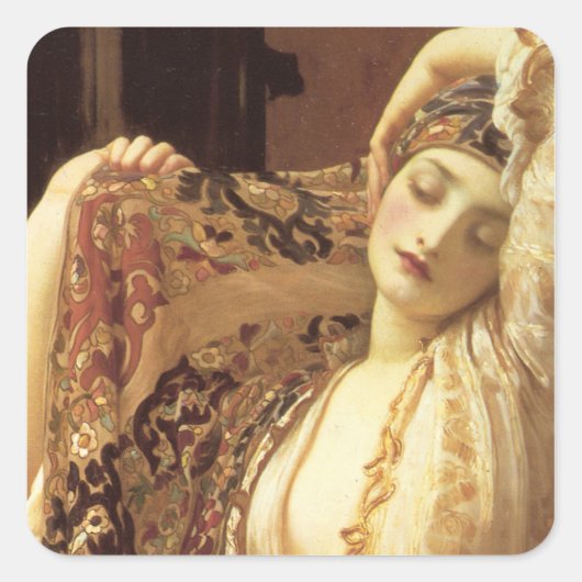 Sticker Carré Lumière du Harem - Lord Frederick Leighton (Devant)