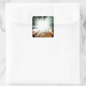 Sticker Carré Lumière spirituelle dans les mains bouchées (Sac)