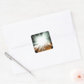 Sticker Carré Lumière spirituelle dans les mains bouchées (Enveloppe)