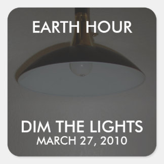 Sticker Carré Lumières allumées / éteintes - Dim les lumières po