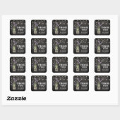 Sticker Carré Lumières de mariage rustiques en pot de fleurs de (Feuille)