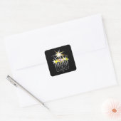 Sticker Carré Lumières Hanoukka (Enveloppe)