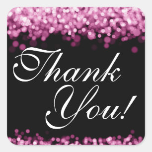 Sticker Carré Lumières Mariages Merci