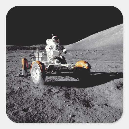 Sticker Carré Lunar Rover, Apollo 17 (Devant)