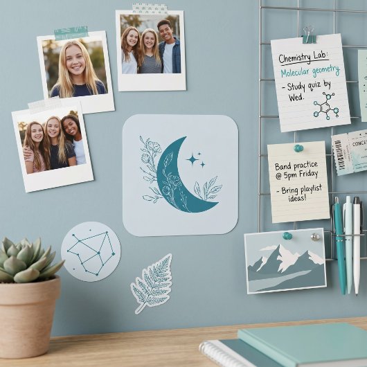 Sticker Carré Lune