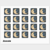 Sticker Carré Lune céleste folksy (Feuille)