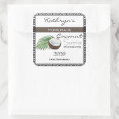 Sticker Carré Lune de noix de coco maison (Sac)