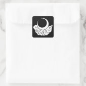 Sticker Carré Lune et nuage (Sac)
