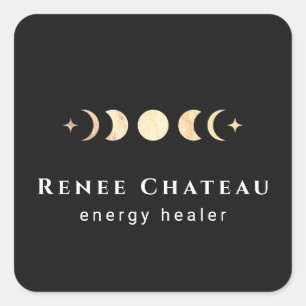 Sticker Carré Lune lunaire Phases Energy Healer