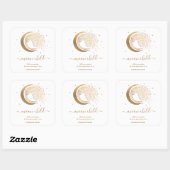 Sticker Carré Lune Mystic Witchy Celestial Willow Tree (Feuille)