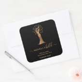 Sticker Carré Lune Mystic Witchy Celestial Willow Tree (Enveloppe)