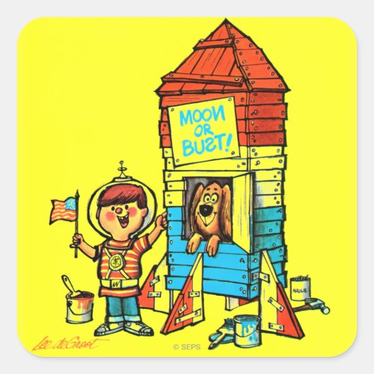 Sticker Carré Lune ou Buste ! (Devant)