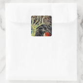 Sticker Carré Lune rouge montante (Sac)
