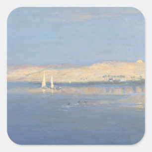 Sticker Carré Lune se lève sur le Nil