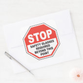 Sticker Carré Lunettes de sécurité requises (Enveloppe)