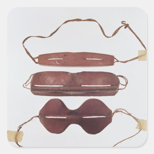 Sticker Carré Lunettes de soleil/neige inuit (Devant)