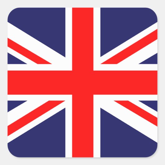 Sticker Carré L'Union Jack classique (Devant)