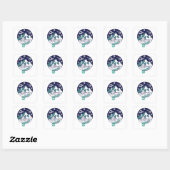 Sticker Carré L'univers dans ma coupe (Feuille)