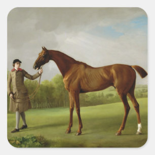 Sticker Carré Lustre de George Stubbs , tenu par un marié,