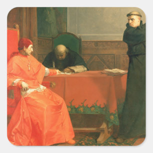 Sticker Carré Luther devant Cajetan cardinal