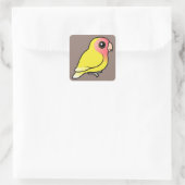 Sticker Carré Lutino Peach face Lovebird (Sac)