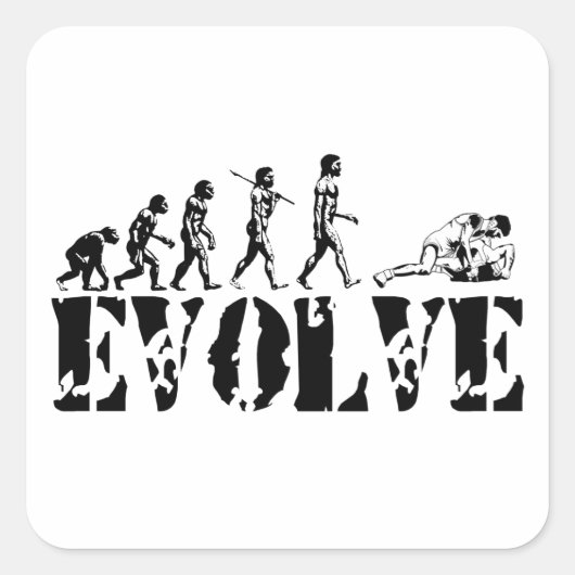 Sticker Carré Lutte contre le lutteur Grappler Sports Evolution  (Devant)