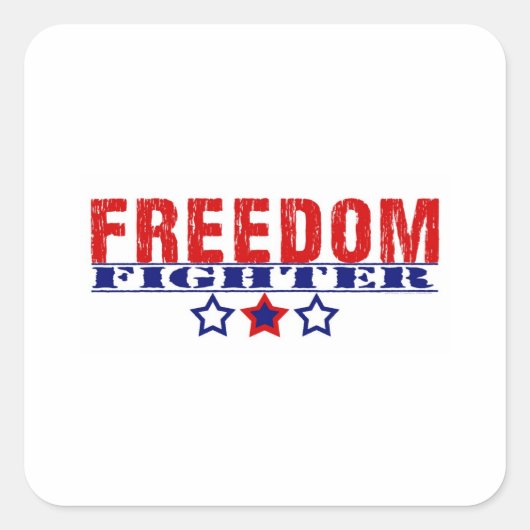 Sticker Carré Lutte pour la liberté (Devant)
