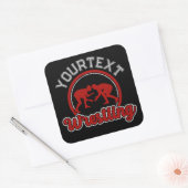 Sticker Carré Lutter AJOUTER LE NOM Grappe Champion d'équipe (Enveloppe)