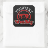 Sticker Carré Lutter AJOUTER LE NOM Grappe Champion d'équipe (Sac)