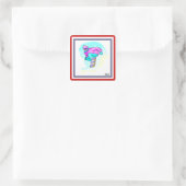 Sticker Carré Luv to Snowboard (Sac)