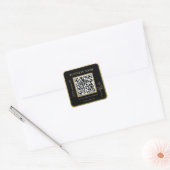 Sticker Carré Luxe moderne Golden Professional Business QR Code (Enveloppe)